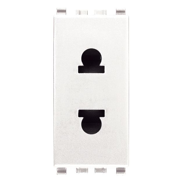 Vimar Eikon USA+EU SICURY Socket Outlet, 2P 16A 250V, Euro-American Standard, IP20