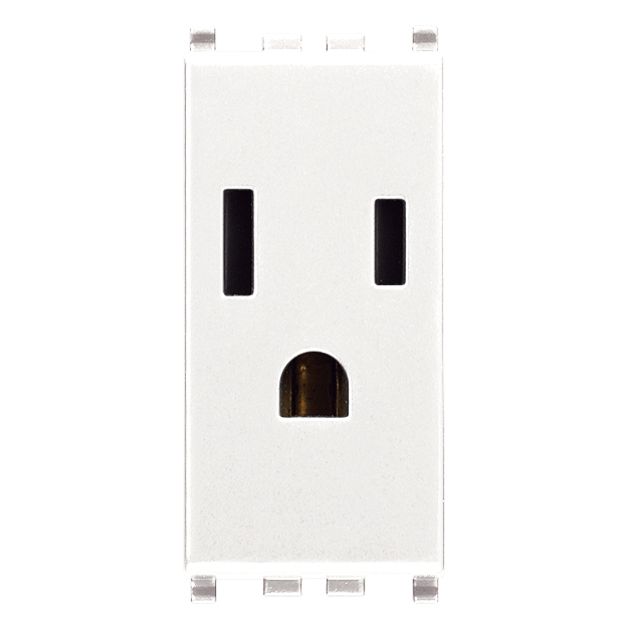 Vimar Eikon USA+SASO SICURY Socket Outlet, 2P+E, 15A, 127V, IP20
