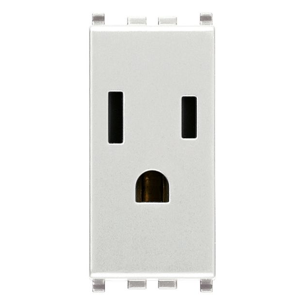 Vimar Eikon USA+SASO SICURY Socket Outlet, 2P+E, 15A, 127V, IP20
