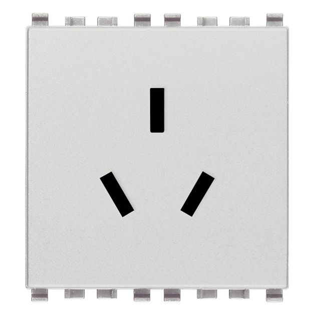 Vimar Eikon Chinese SICURY Socket Outlet, 2P+E 10A 250V, 2-Module