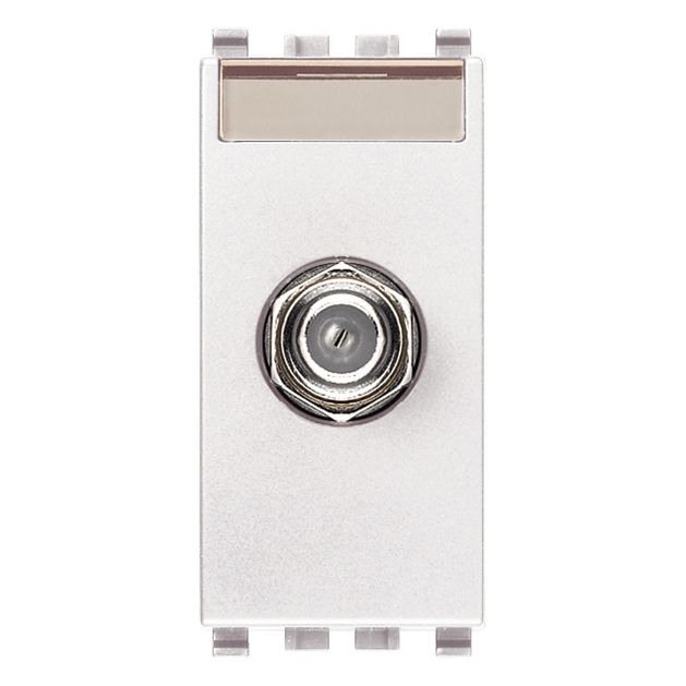 Vimar Eikon F-Type Female Coaxial Socket Outlet, 2400 MHz, End Socket