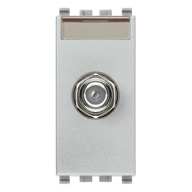Vimar Eikon F-Type Female Coaxial Socket Outlet, 2400 MHz, End Socket