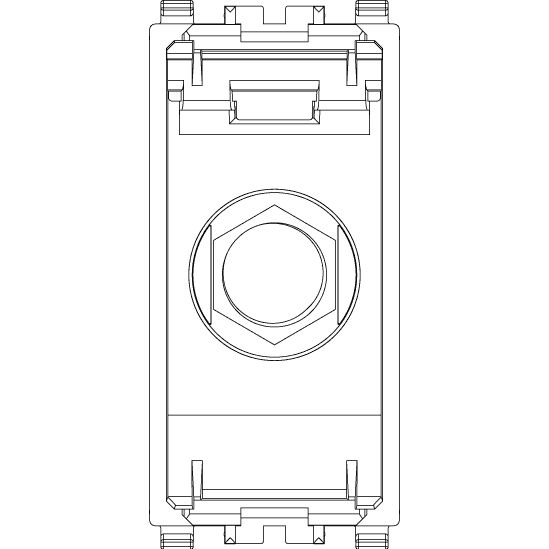 Vimar Eikon F-Type Female Coaxial Socket Outlet, 2400 MHz, End Socket