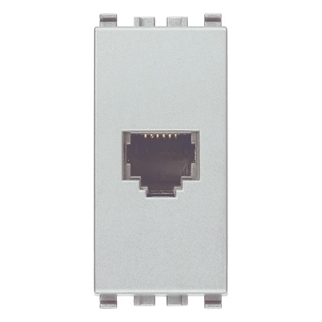 Vimar Eikon RJ12 Phone Jack, 6-Position 6-Conductor, Screw Terminals
