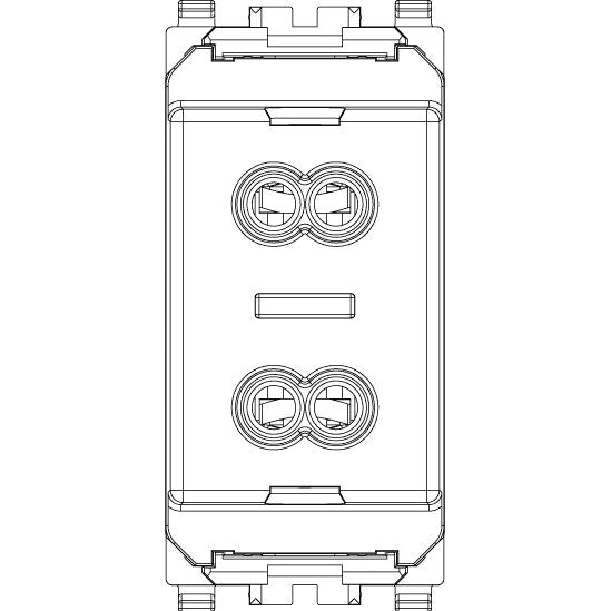 Vimar Eikon Polarized SELV 2P Socket Outlet, For 01616/01617 Plugs, 6A, 24V