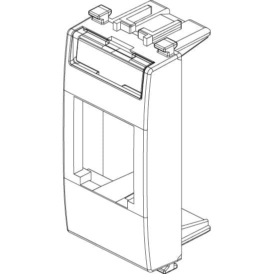 Vimar Eikon MINI-COM Panduit Adaptor, 22.3 x 49 x 20.5 mm, Label Space