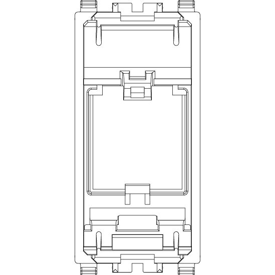 Vimar Eikon MINI-COM Panduit Adaptor, 22.3 x 49 x 20.5 mm, Label Space