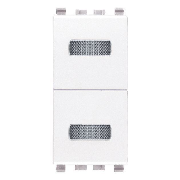 Vimar Eikon Neutral Double Indicator Unit, 250V, IP40, 1-Module, Flush-Mount, Without Signalling Unit