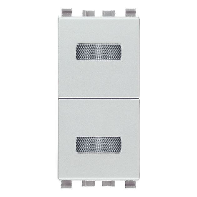 Vimar Eikon Neutral Double Indicator Unit, 250V, IP40, 1-Module, Flush-Mount, Without Signalling Unit