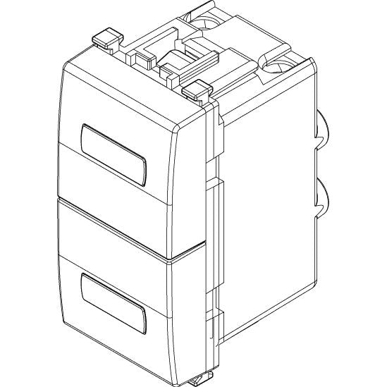 Vimar Eikon Neutral Double Indicator Unit, 250V, IP40, 1-Module, Flush-Mount, Without Signalling Unit