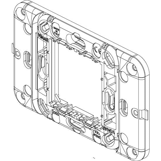 Vimar RF Device Mounting Frame, For Eikon and Plana 2-Module Cover Plates, Surface Mount