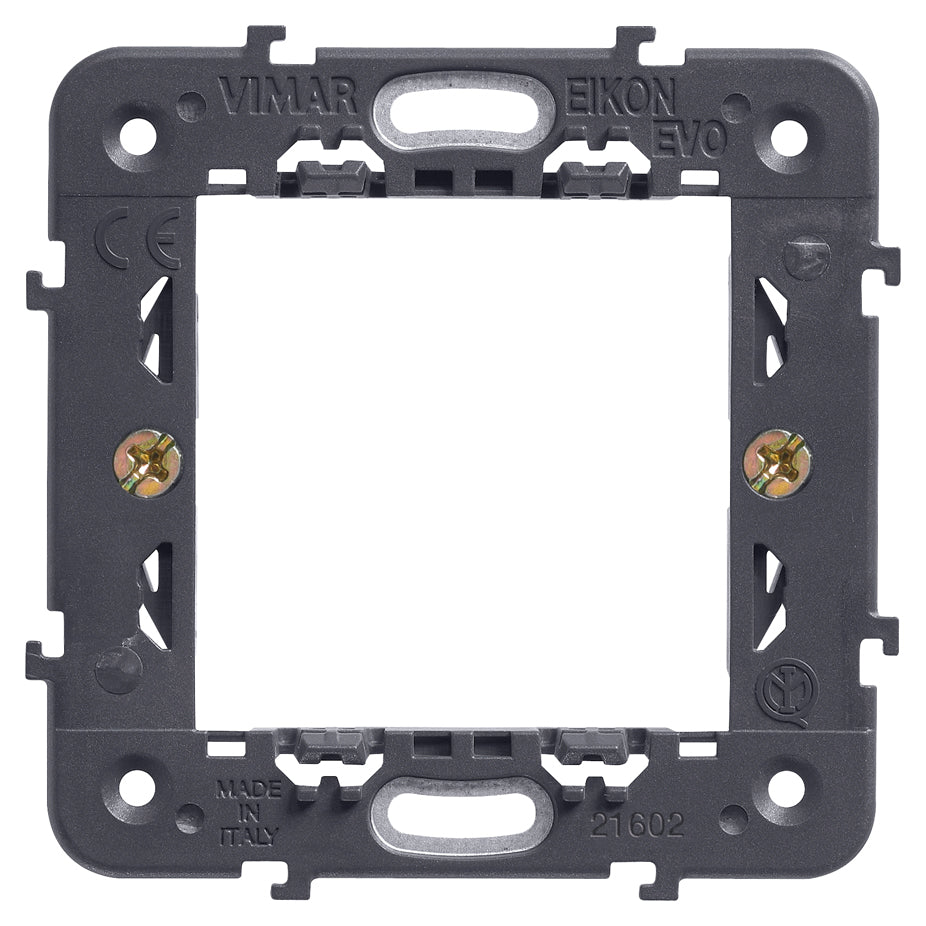 Vimar Eikon Mounting Frame and Protection Cover, 2-Module, 71 mm Centers