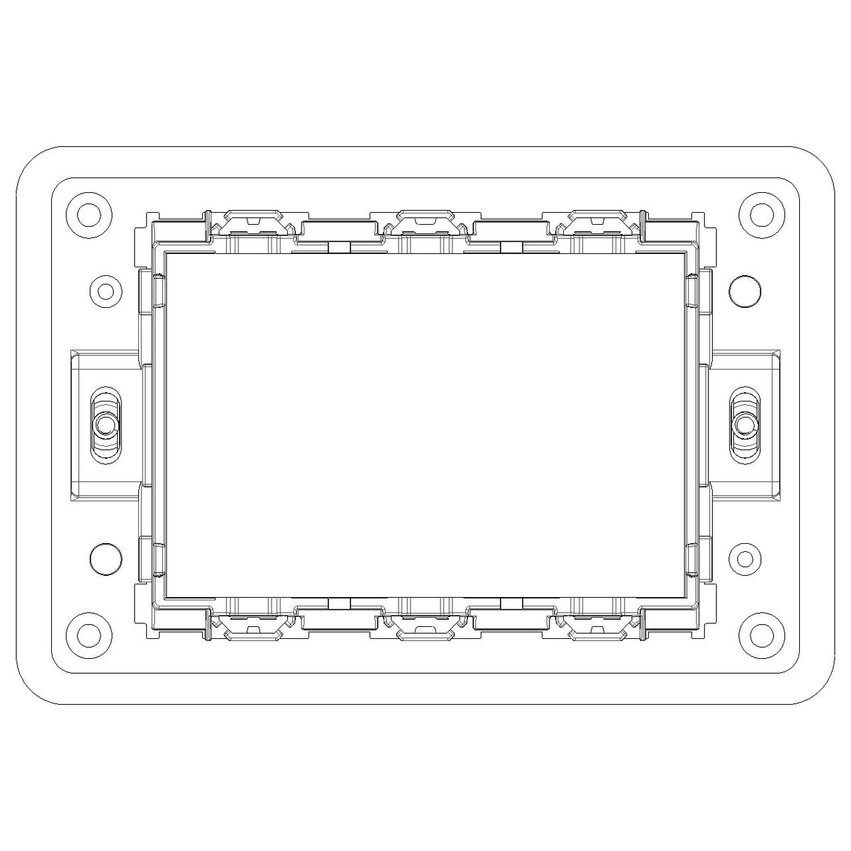 Vimar Eikon Mounting Frame and Protection Cover, 3-Module
