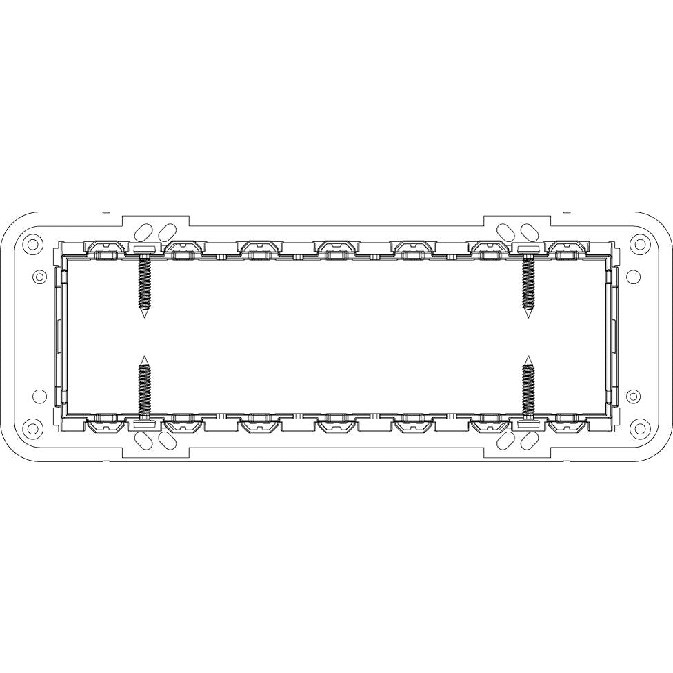 Vimar Eikon Mounting Frame and Protection Cover, 7M