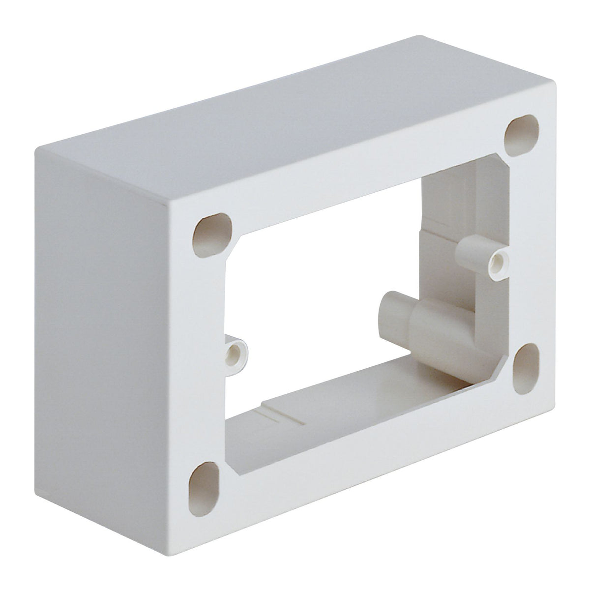 Vimar 09975 Surface Mounting Box, For Eikon/Idea/Plana, 3-Module, 43.5 mm Depth, IP20, Halogen-Free Plastic, 20/25 mm Conduit Inlets, 4 Inlets