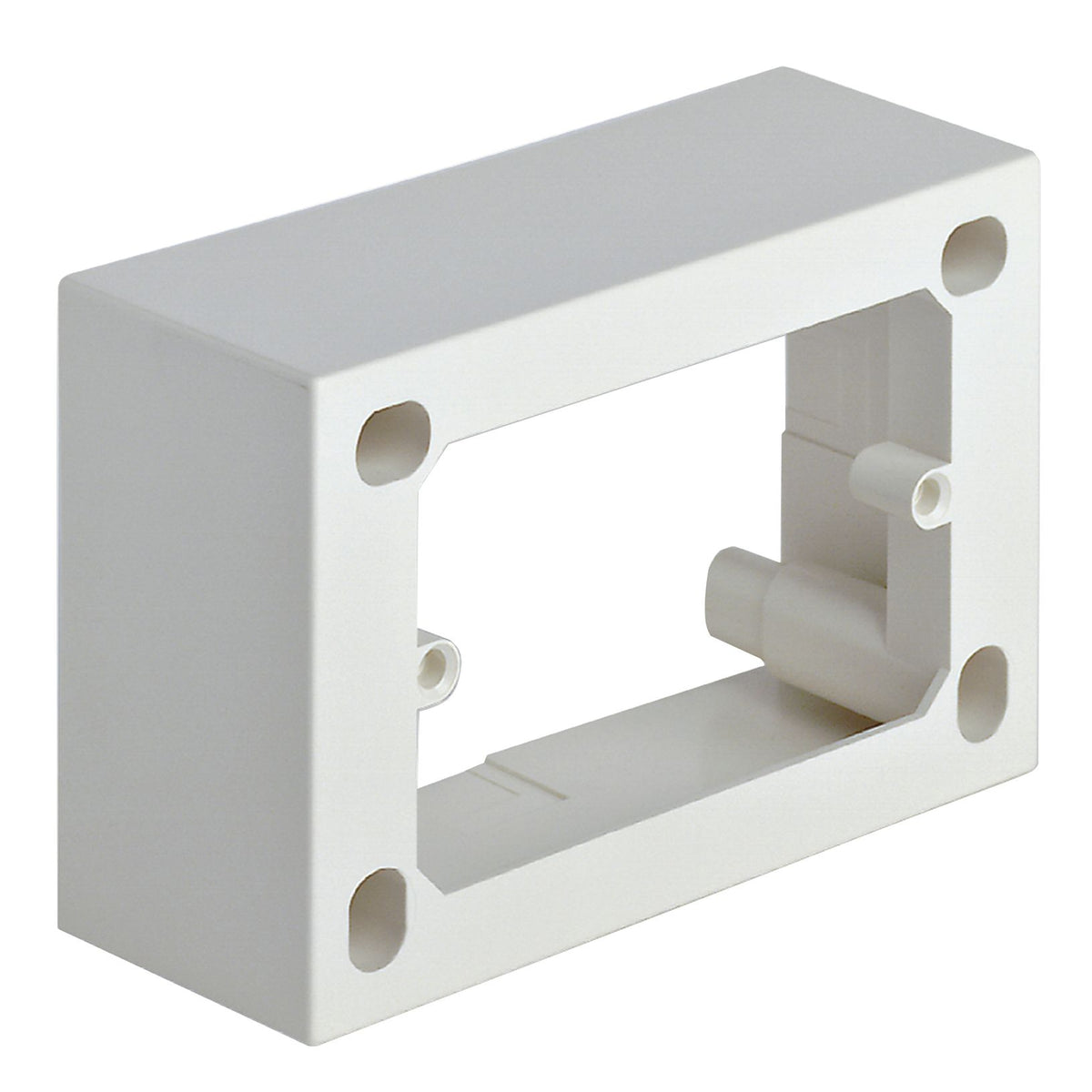 Vimar 09975 Surface Mounting Box, For Eikon/Idea/Plana, 3-Module, 43.5 mm Depth, IP20, Halogen-Free Plastic, 20/25 mm Conduit Inlets, 4 Inlets
