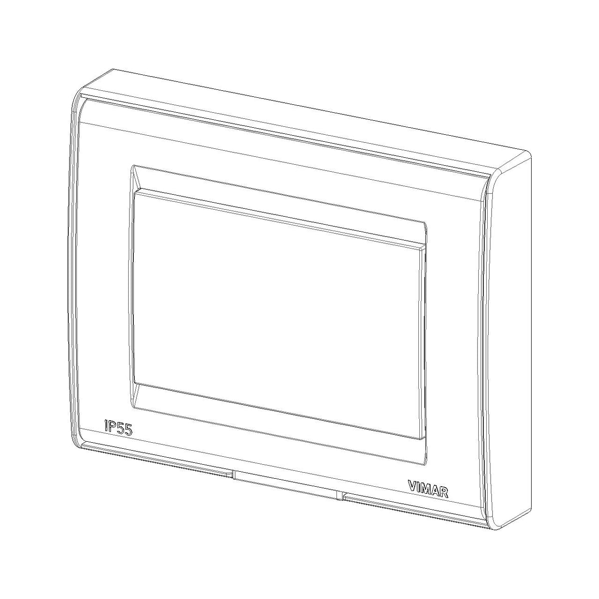 Vimar Idea/8000 IP55 Cover, 3-Module, 3 Adaptors Included