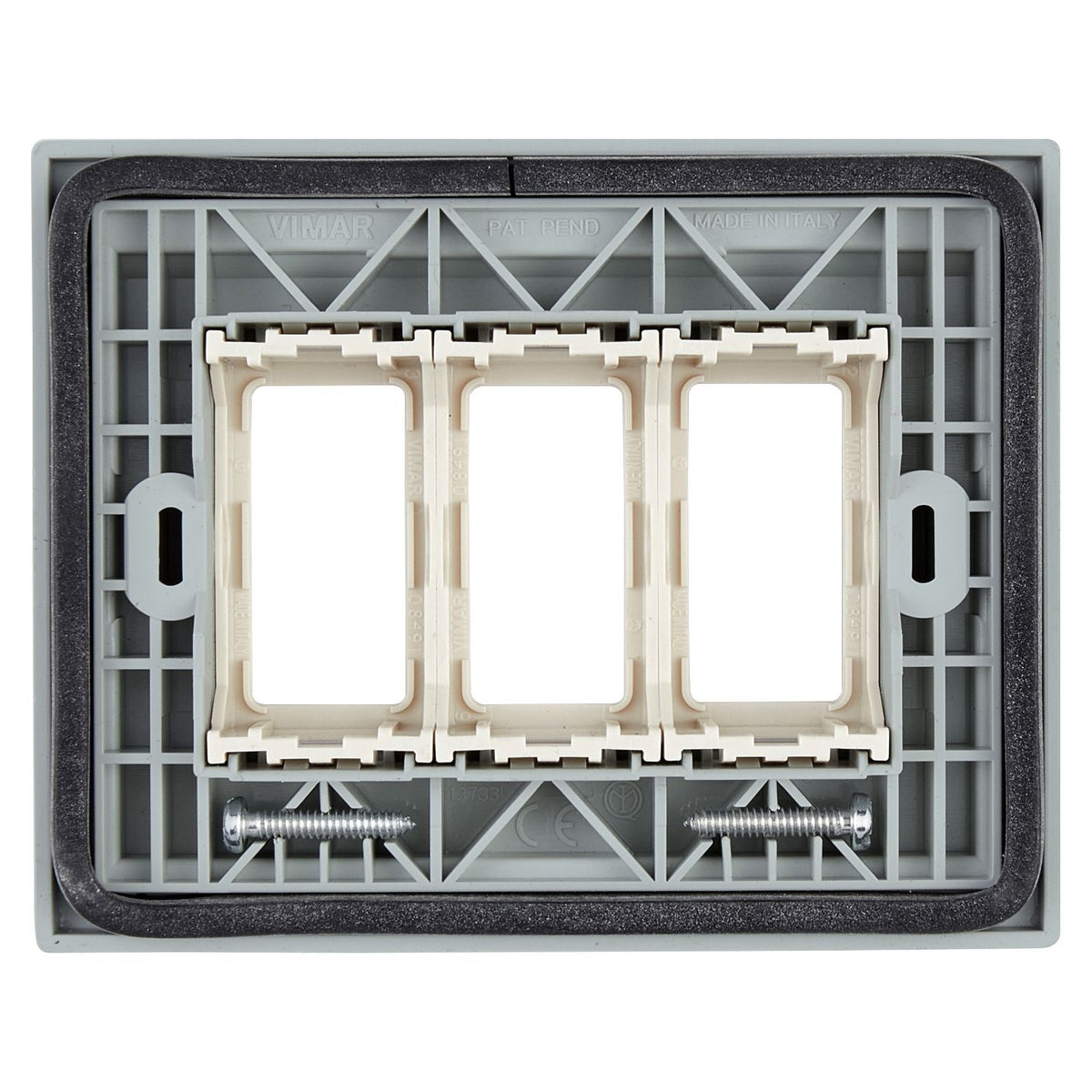 Vimar Idea/8000 IP55 Cover, 3-Module, 3 Adaptors Included