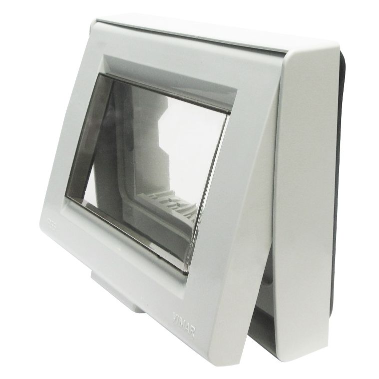 Vimar Idea/8000 IP55 Cover, 3-Module, 3 Adaptors Included