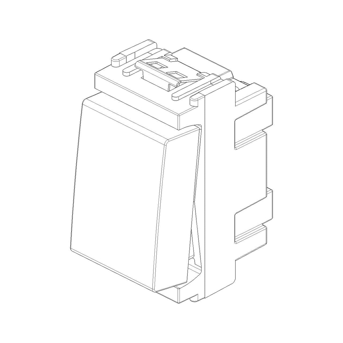Vimar Idea 2-Way Rocker Switch, 1P 10 AX, 250V, IP40, Flush Mount