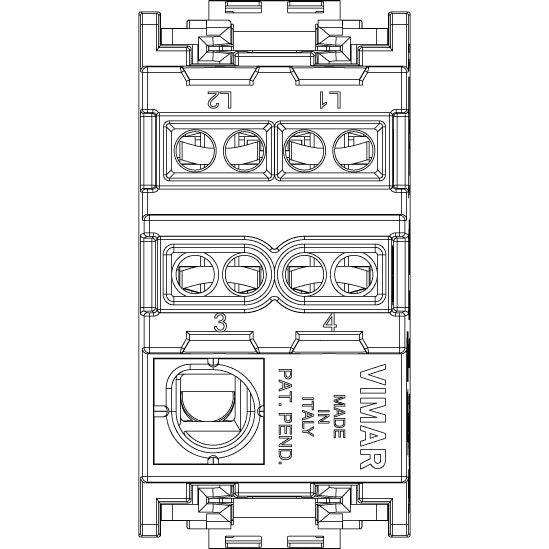 Vimar Idea 2P 1-Way Switch, 16AX, 250V, IP40, Screw Terminal