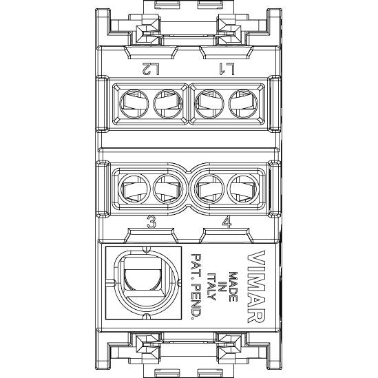 Vimar Idea 2P 1-Way Luminous Switch, For Signalling Unit, 16AX, 250V, IP40