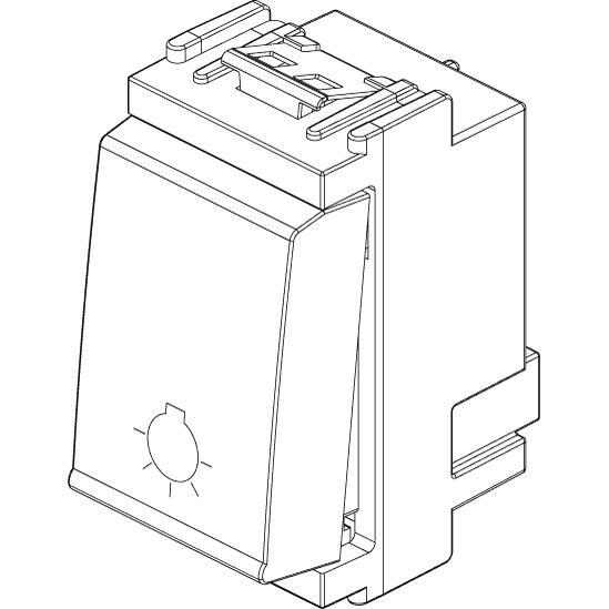 Vimar Idea Push Button, 1P NO, 10A, 250V, IP40, Light Symbol