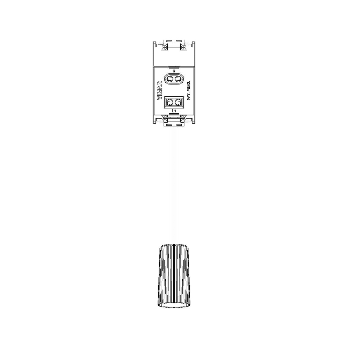 Vimar Idea Cord-Operated Push Button, 1P NC, 10A 250V, 1.5 m Cord, IP40