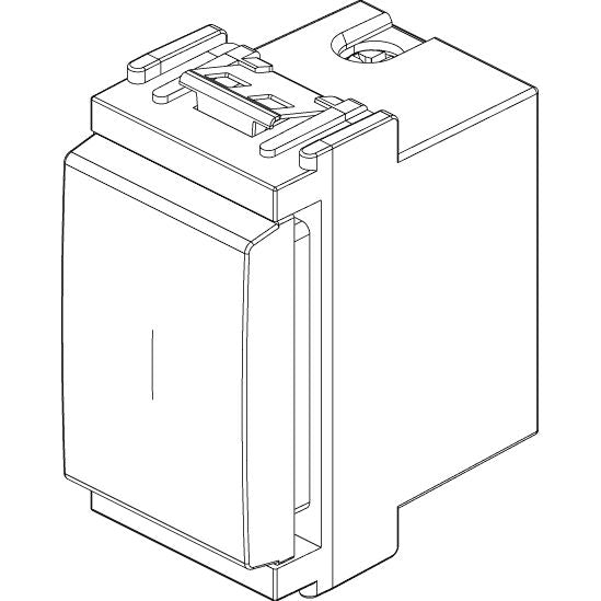 Vimar Idea Push Button, 1P NO, 16A 250V, NC Auxiliary Contact, Flush Mount, IP40