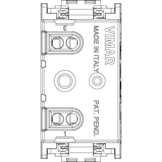 Vimar Idea Push Button, 1P NO, 16A 250V, NC Auxiliary Contact, Flush Mount, IP40
