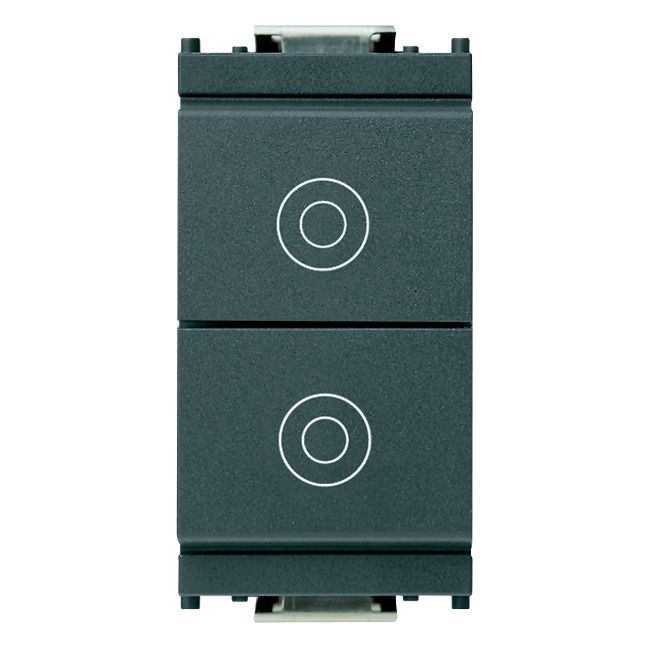 Vimar Idea Double Push Button, 1P NO + 1P NO, 10A 250V, IP40, Flush Mount