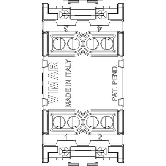 Vimar Idea Double Push Button, 1P NO + 1P NO, 10A 250V, IP40, Flush Mount