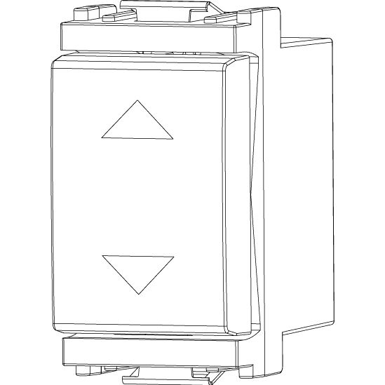 Vimar Idea 2-Way Switch, 1P, 10 AX, 250 V, 3 Terminals, Central OFF Position