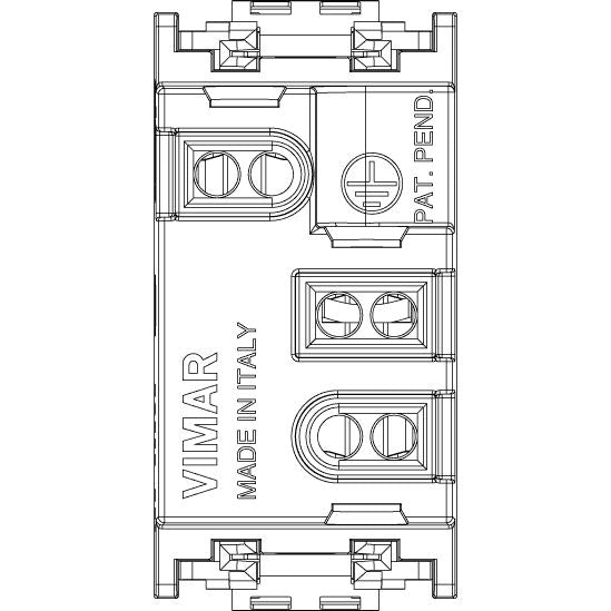 Vimar Idea SICURY Bipasso Socket Outlet, Italian Standard P17/11, 2P+E, 16A 250V, IP20
