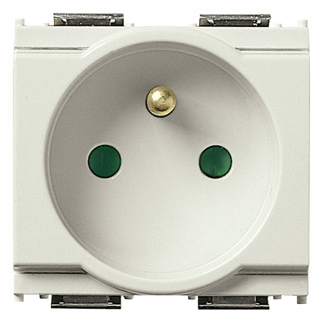 Vimar Idea SICURY French Standard Socket Outlet, 2P+E, 16A, 250V, 2 Modules, IP20
