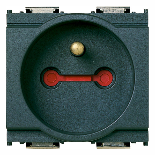 Vimar Idea SICURY Locking 2P+E French Outlet, 16A 250V, IP20, 2-Module