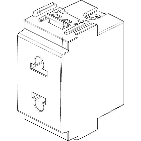 Vimar Idea 2P USA+EU Socket Outlet, 250V, IP20, Flush Mount, Screw Terminal