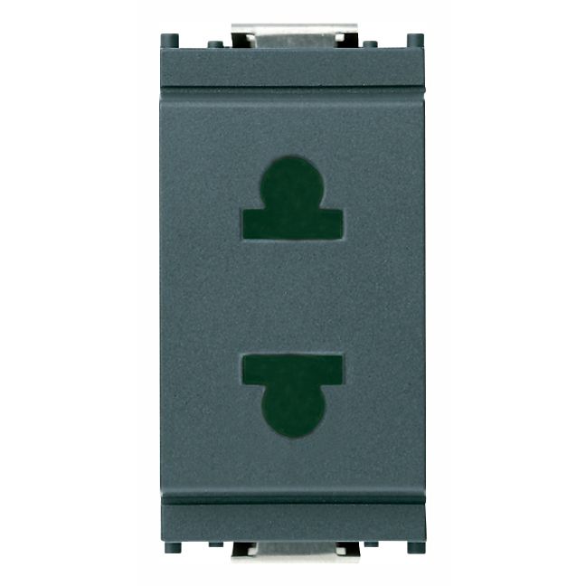 Vimar Idea 2P USA+EU SICURY Socket Outlet, 4.8mm Pins, 250V, IP20