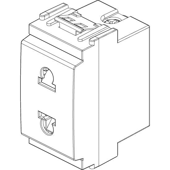 Vimar Idea 2P USA+EU SICURY Socket Outlet, 4.8mm Pins, 250V, IP20