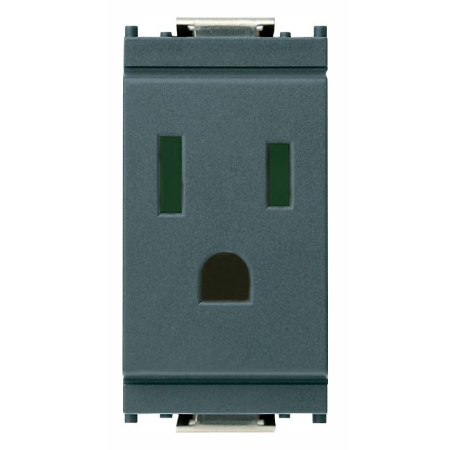 Vimar Idea SICURY USA Socket Outlet, 2P+E, 15A, 127V, IP20, Flush Mount