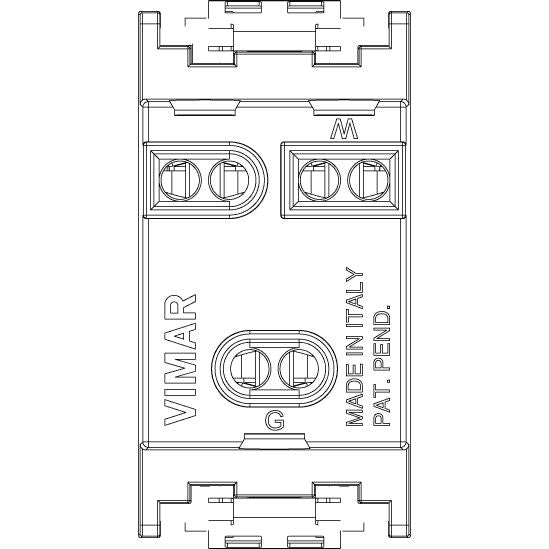 Vimar Idea SICURY USA Socket Outlet, 2P+E, 15A, 127V, IP20, Flush Mount