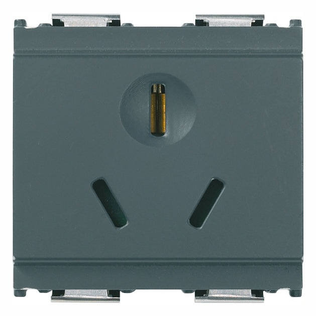 Vimar Idea SICURY Chinese Standard Socket Outlet, 2P+E, 16A 250V, 2 Modules, IP20