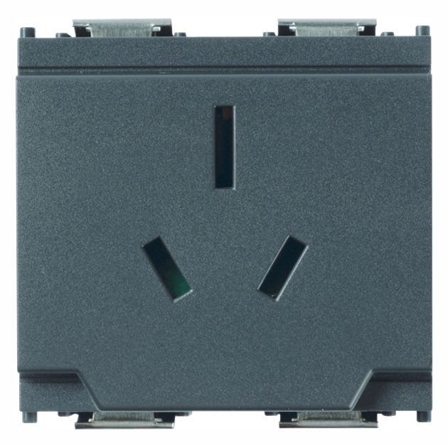 Vimar Idea SICURY Australian Socket Outlet, AS/NZS 3112, 2P+E, 15A 250V, 2 Modules, IP20