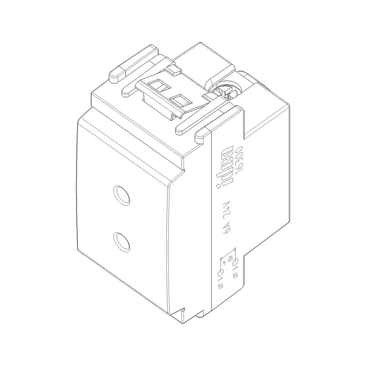 Vimar Idea SELV Socket Outlet, For Plugs 01616 and 01617, Polarized 2P, 6A 24V