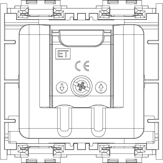 Vimar Idea Coaxial TV-RD-SAT Socket Outlet, 5-2400 MHz, 2 Outputs, 24V 500 mA DC Pass, 2 Modules