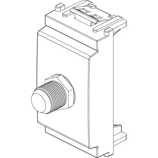 Vimar Idea Coaxial Socket Outlet, F-Type Female, Up to 2400 MHz