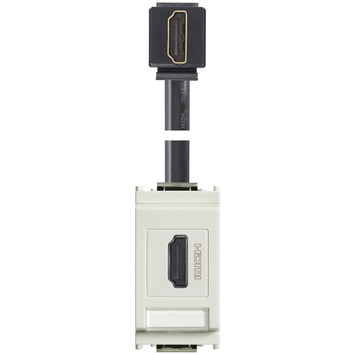 Vimar Idea HDMI 2.1b Socket Outlet, 1-Module, Keystone Fixing, Flush Mount, IP20