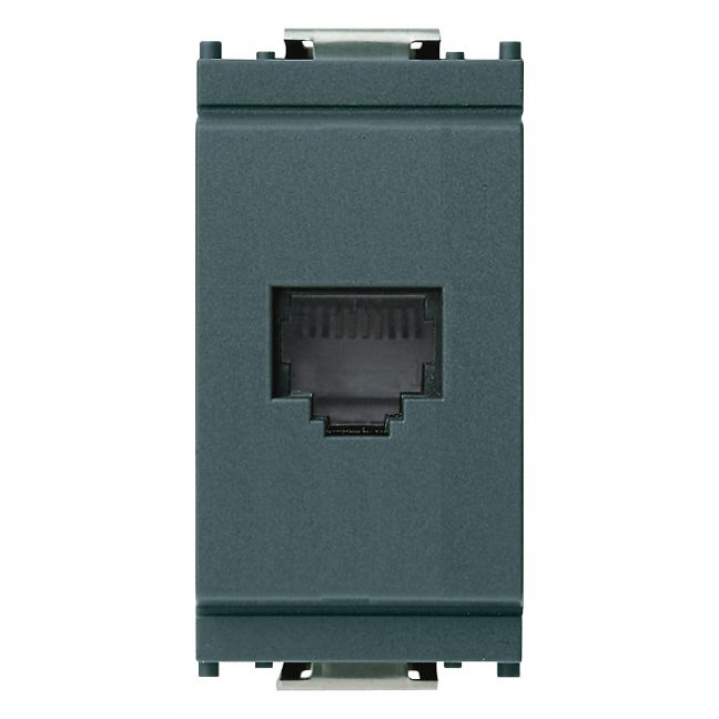 Vimar Idea RJ12 Phone Jack, 6-Position 6-Conductor (6/6), Screw Terminal, Flush-Mounted, IP20