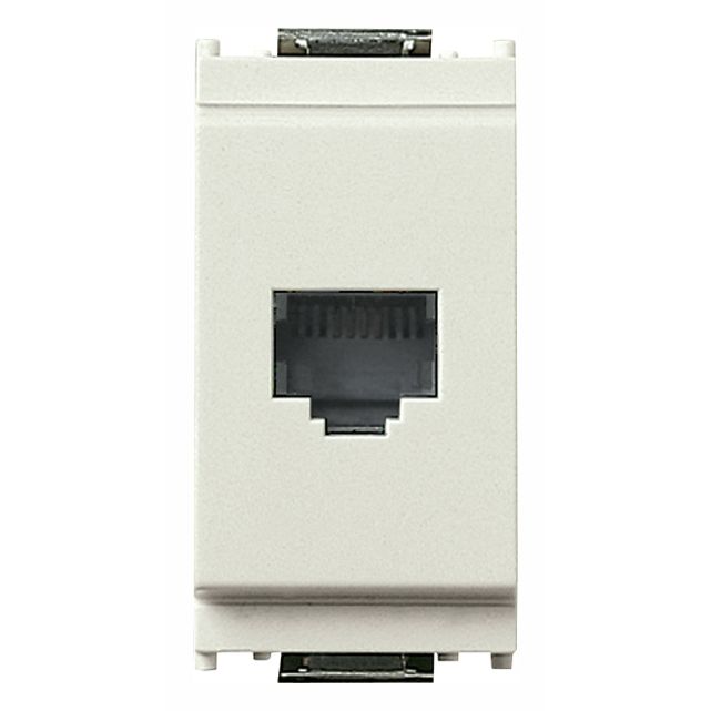 Vimar Idea RJ12 Phone Jack, 6-Position 6-Conductor (6/6), Screw Terminal, Flush-Mounted, IP20