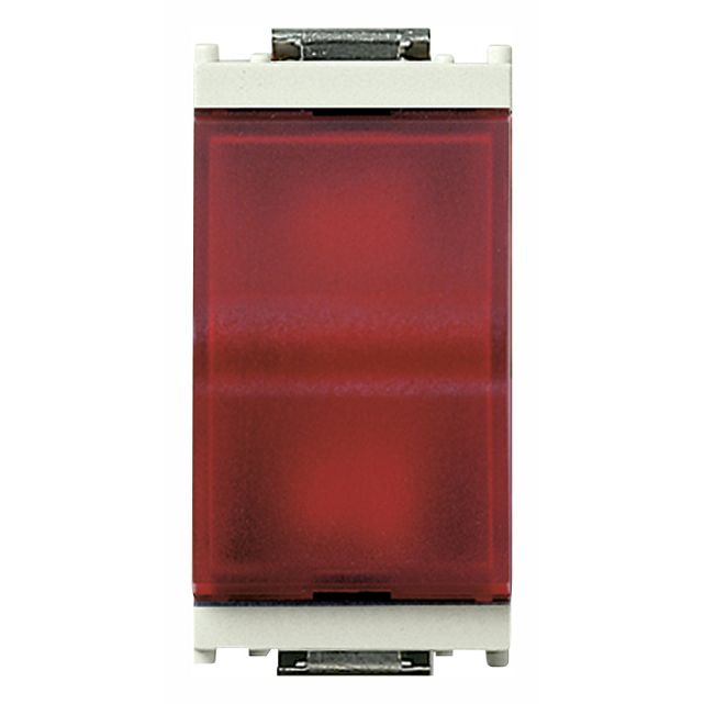 Vimar Idea Prismatic Indicator Unit, For 6.3x28 mm or 7x31 mm Lamps, IP40, 250V, Flush Mount
